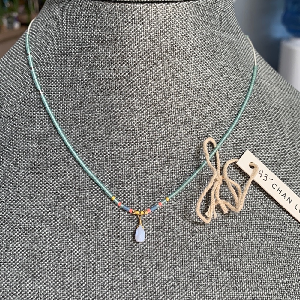 CHAN LUU Dainty beaded and gold over .925 Necklace-NWT